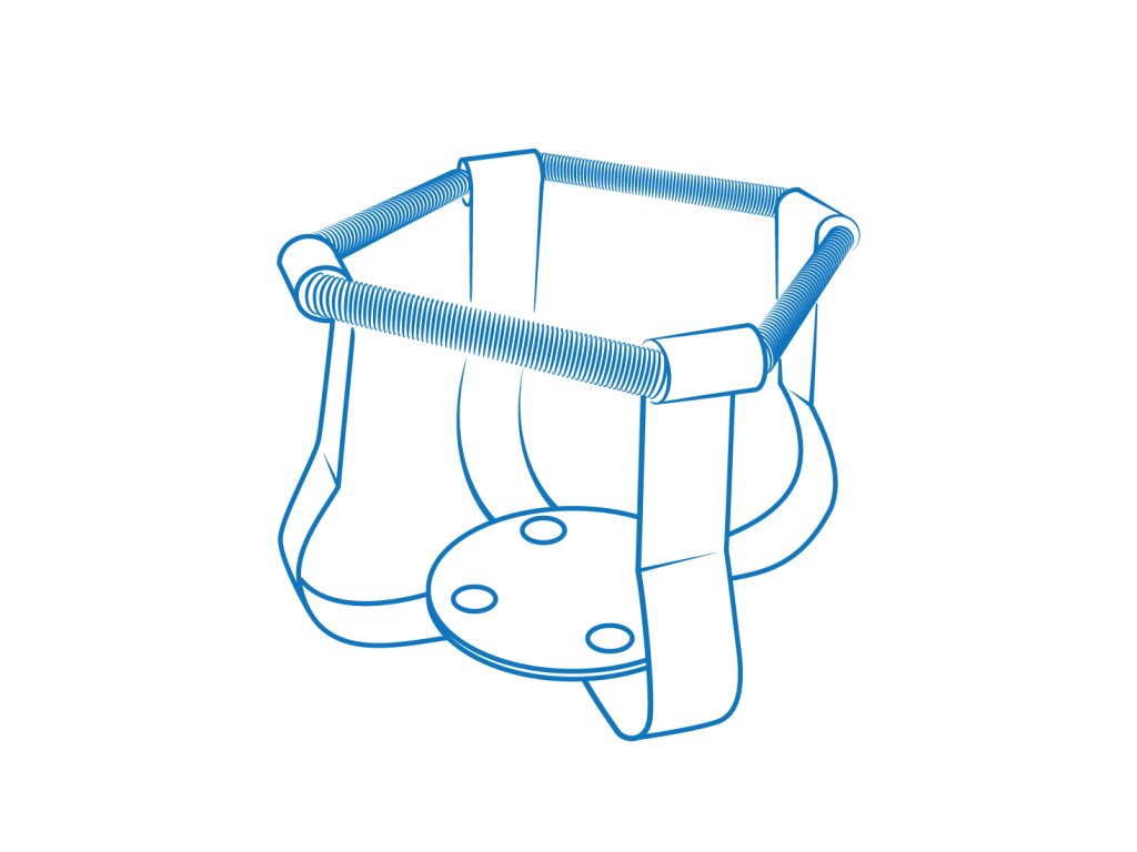 HSC-1000, Tight fit clamp for ES-20/80 for 1000 ml flask