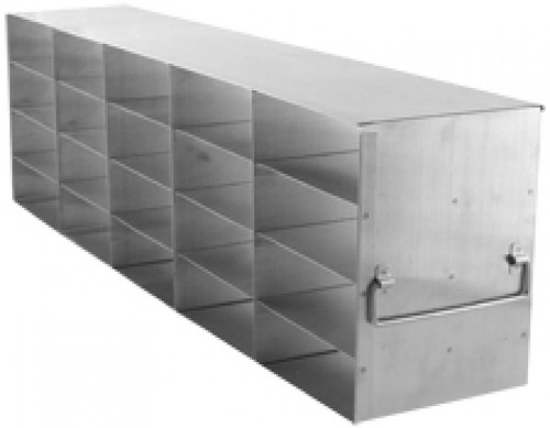 stainless steel laboratory freezer rack for 2 inch cryo boxes five boxes deep by four boxes high 