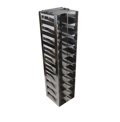 [FR-A-CH-SP-2-10] vertical freezer rack with spring locking clip for chest freezers holds 2 boxes 